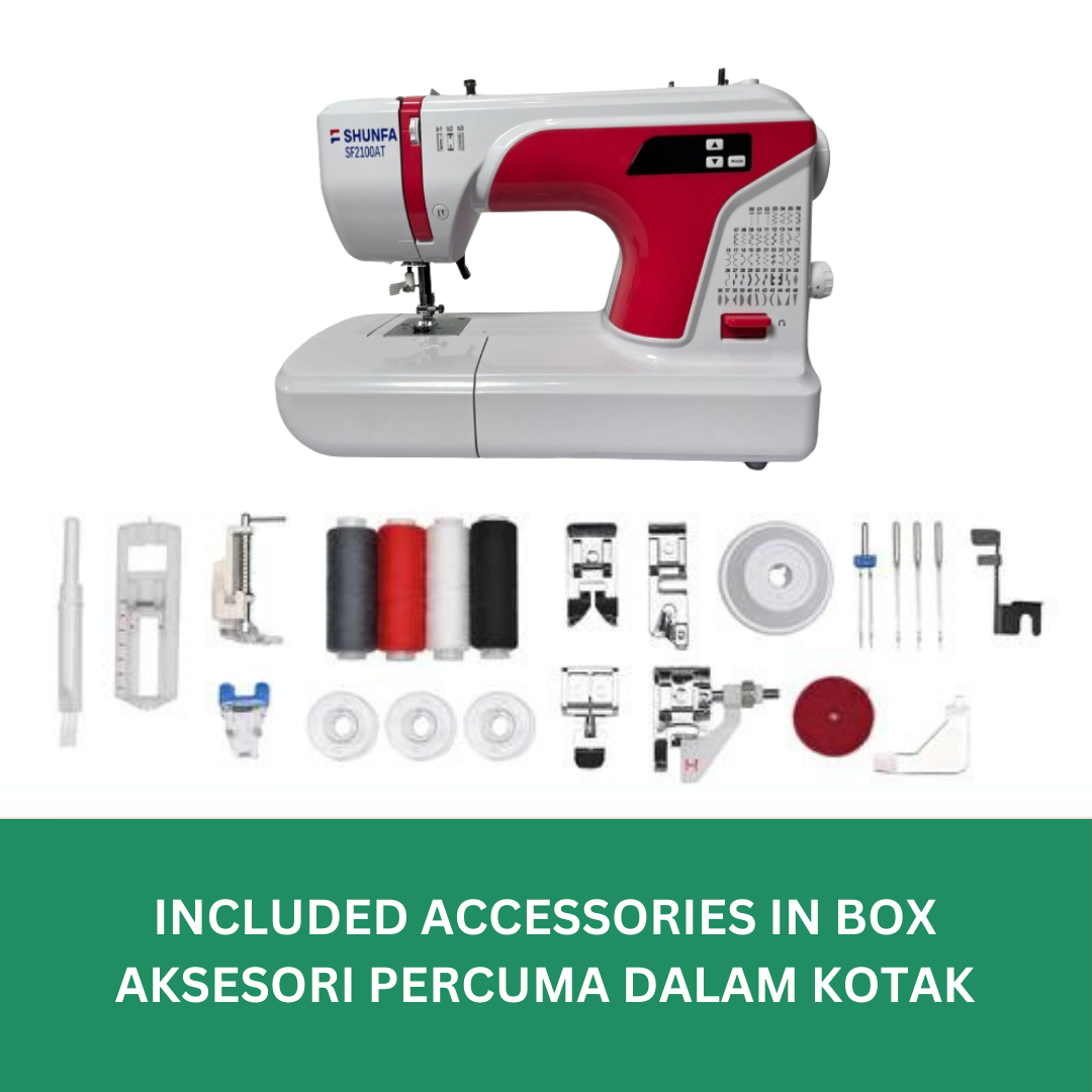 Mesin Jahit SHUNFA SF2100AT 46 Corak/ Pattern Portable Sewing Machine